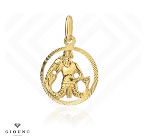 Złota zawieszka znak zodiaku WODNIK pr 585