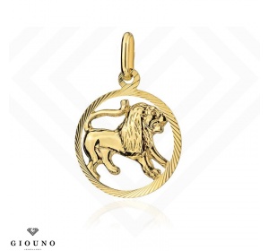 Złota zawieszka znak zodiaku LEW pr 585