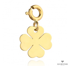Złota zawieszka/charms 585 - koniczynka