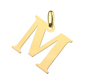 Zawieszka złota 585 literka M duża 3cm