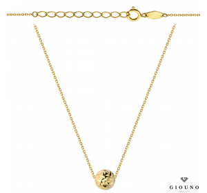 Naszyjnik złoty 585 diamentowana kuleczką 47+3cm