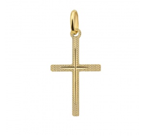 Złoty krzyżyk zdobiony mały pr. 585