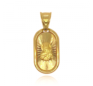 Medalik złoty 585 Matka Boska Częstochowska-owal