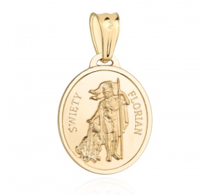 Medalik złoty 585 św. Florian