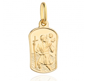 Medalik złoty 585 św. Krzysztof