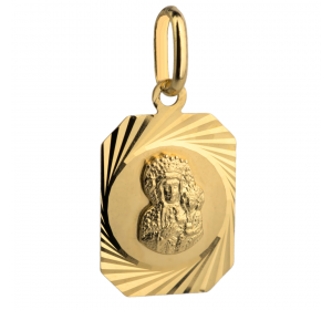Medalik złoty 585 Matka Boska z dzieciątkiem 