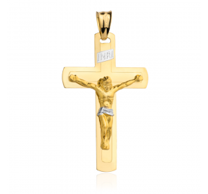 Złoty krzyżyk 585 z wizerunkiem Jezusa 