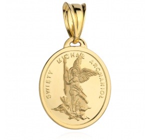 Medalik złoty 585 Święty Michał Archanioł