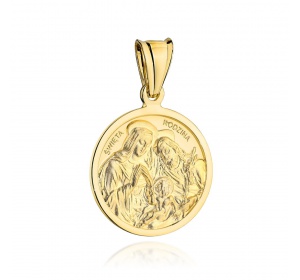 Medalik złoty 585 Święta Rodzina