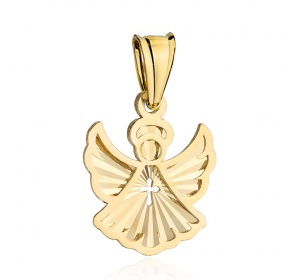 Zawieszka złota diamentowany aniołek