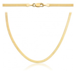 Łańcuch złoty taśma wąska 40cm